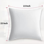 Lux Decor Throw Pillow Inserts – Set of 4 Soft Square Cushions with Fluffy, Supportive Fill for Bed, Sofa & Chair