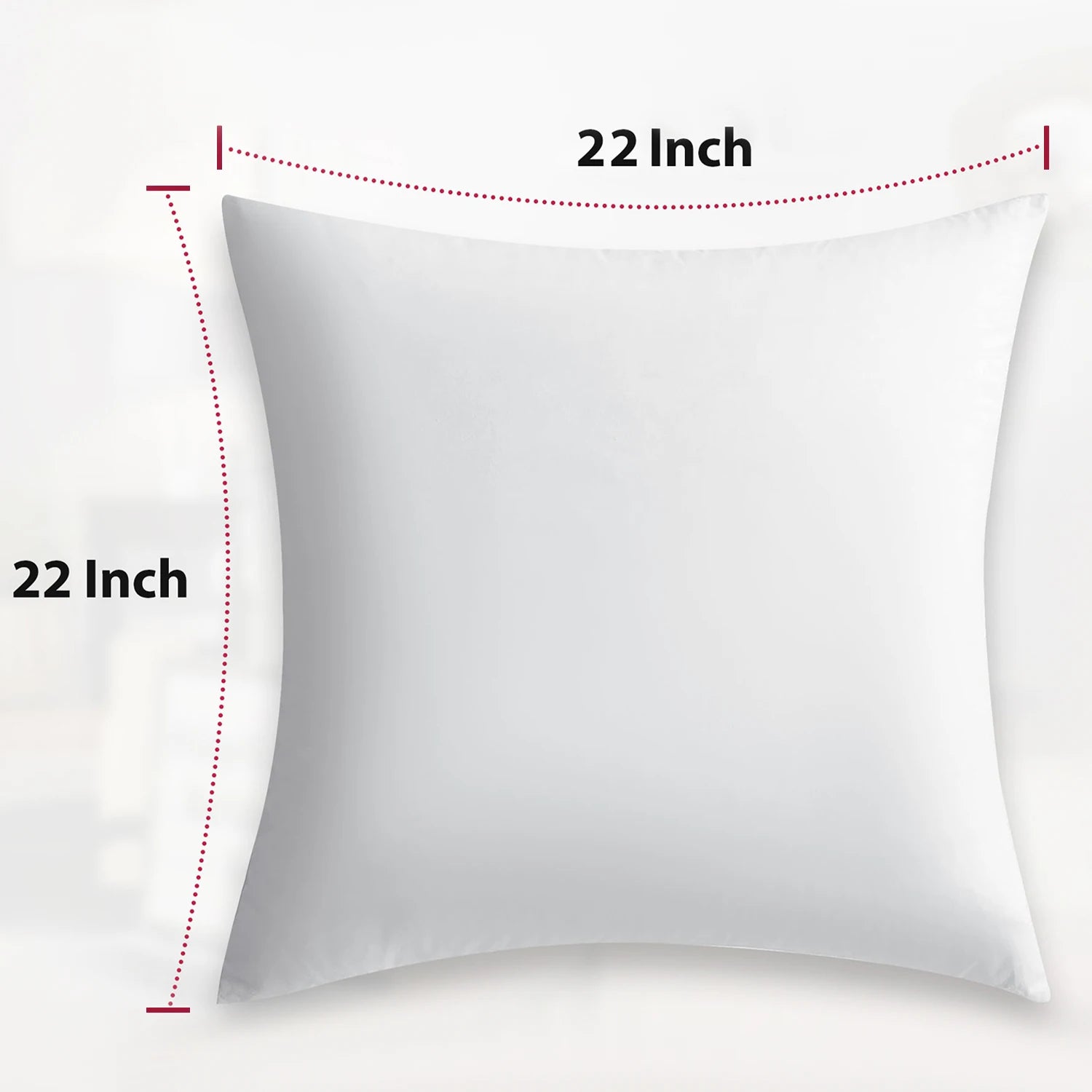 Lux Decor Throw Pillow Inserts – Set of 4 Soft Square Cushions with Fluffy, Supportive Fill for Bed, Sofa & Chair