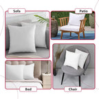 Lux Decor Throw Pillow Inserts – Set of 4 Soft Square Cushions with Fluffy, Supportive Fill for Bed, Sofa & Chair