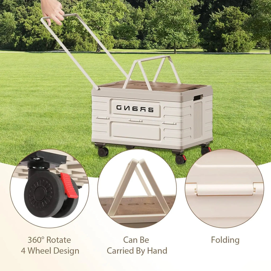 360° Rotating Foldable Storage Cart – Heavy-Duty.