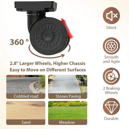 360° Rotating Foldable Storage Cart – Heavy-Duty.