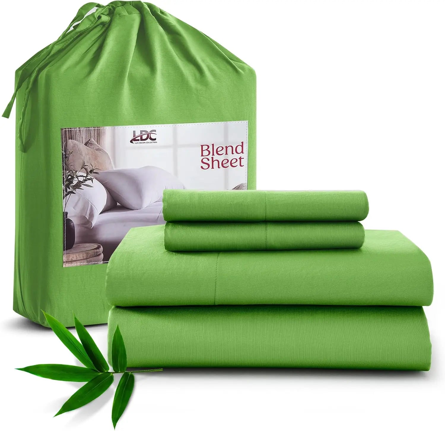 LUX Décor Bamboo Viscose Sheet Sets - Organic 35% Viscose derived from Bamboo Rayon Blend with 65% Polyester - Breathable & Soft