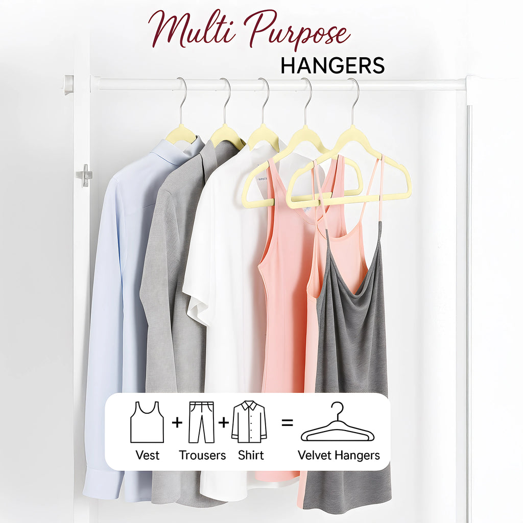 Lux Decor Velvet Hangers 30/50 Pack – Premium Non-Slip Heavy Duty Hangers with 360° Swivel Hook for Clothes & Coats