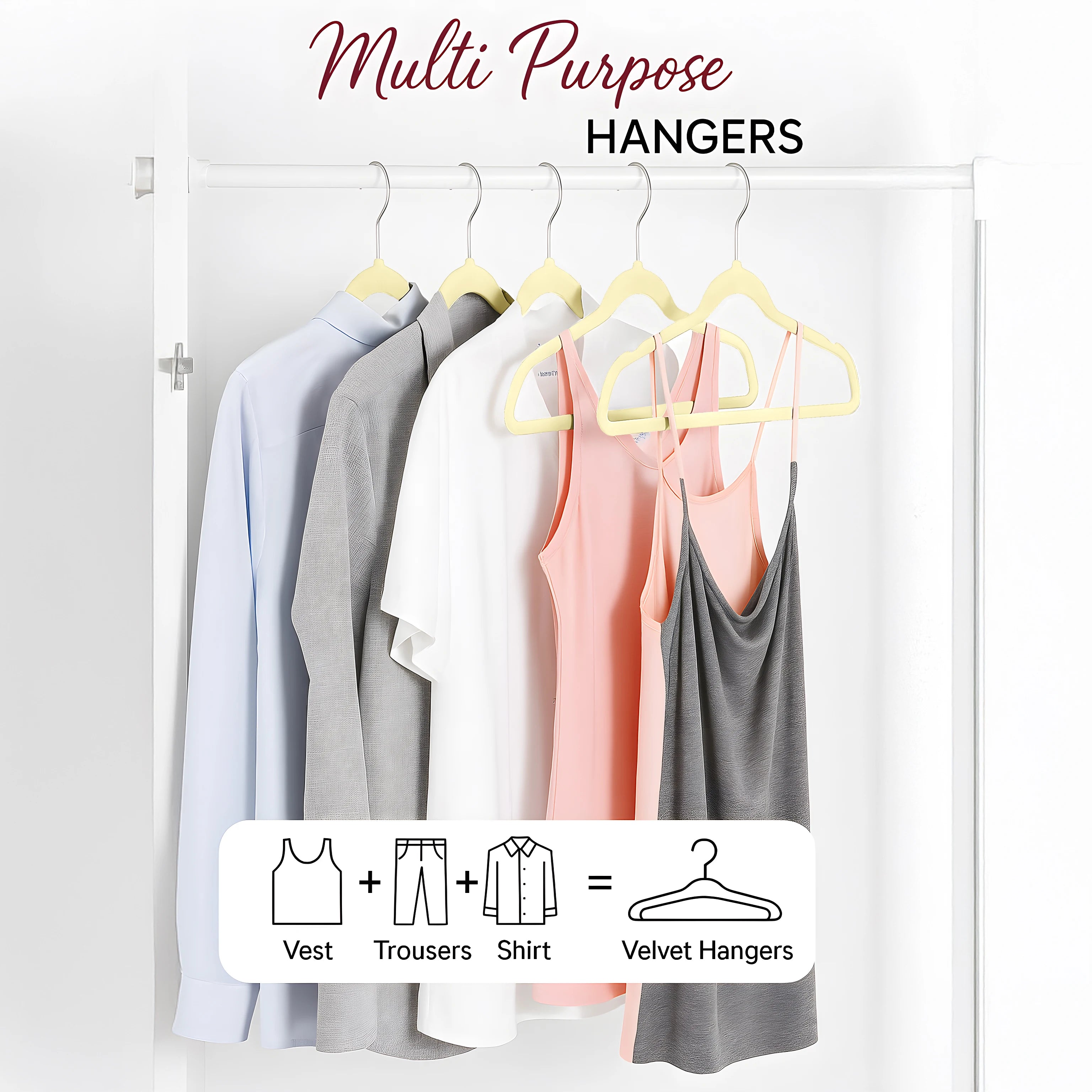 Lux Decor Velvet Hangers 30/50 Pack – Premium Non-Slip Heavy Duty Hangers with 360° Swivel Hook for Clothes & Coats