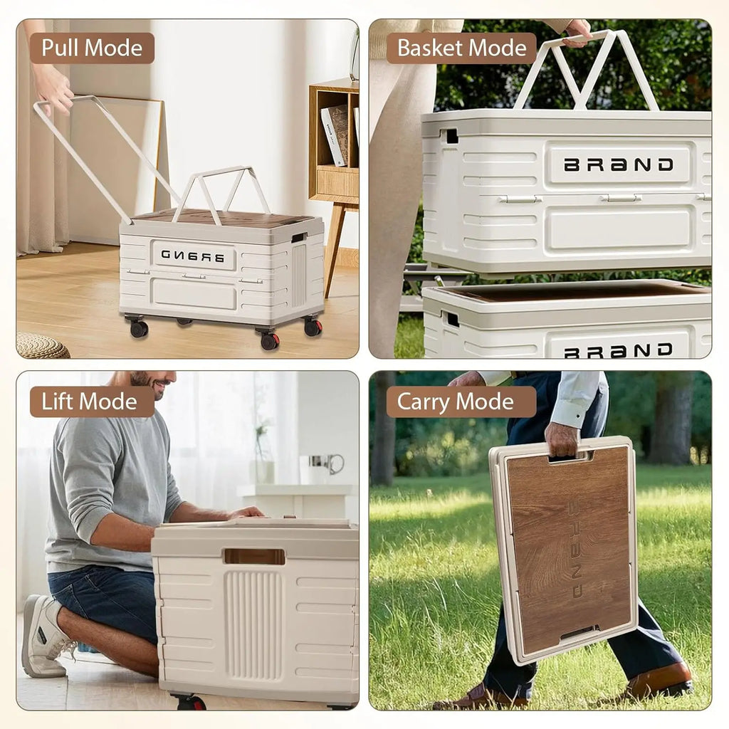 360° Rotating Foldable Storage Cart – Heavy-Duty.