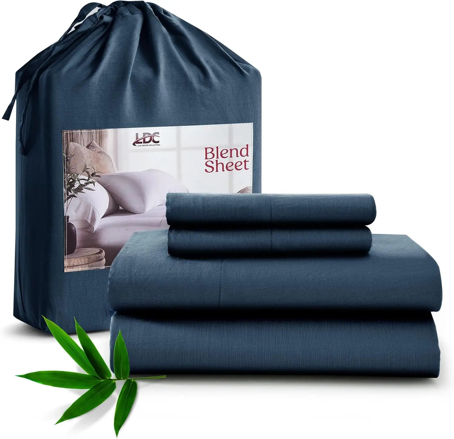 LUX Décor Bamboo Viscose Sheet Sets - Organic 35% Viscose derived from Bamboo Rayon Blend with 65% Polyester - Breathable & Soft
