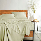 LUX Décor Bamboo Viscose Sheet Sets - Organic 35% Viscose derived from Bamboo Rayon Blend with 65% Polyester - Breathable & Soft