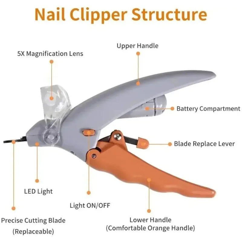 1 LED Pet Nail Clipper with Light