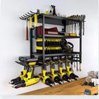 Heavy‑Duty 4‑Layer Power Tool Organizer with Hooks
