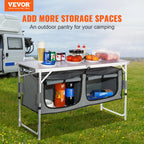 SucceBuy Camping Kitchen Table – Folding, Portable for BBQ & RV