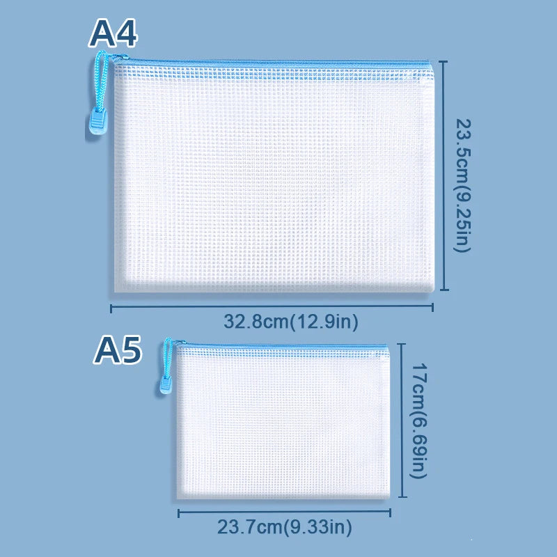 10Pcs Mesh Zipper Pouch