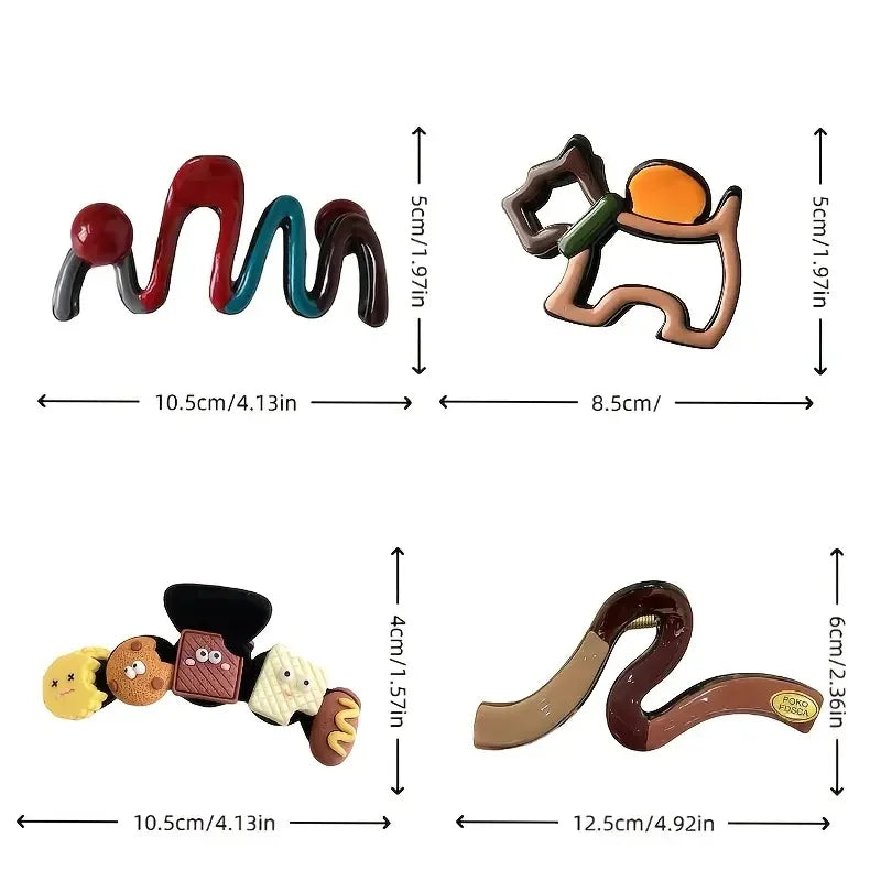 4Pcs Elegant Large Hair Claw Clips