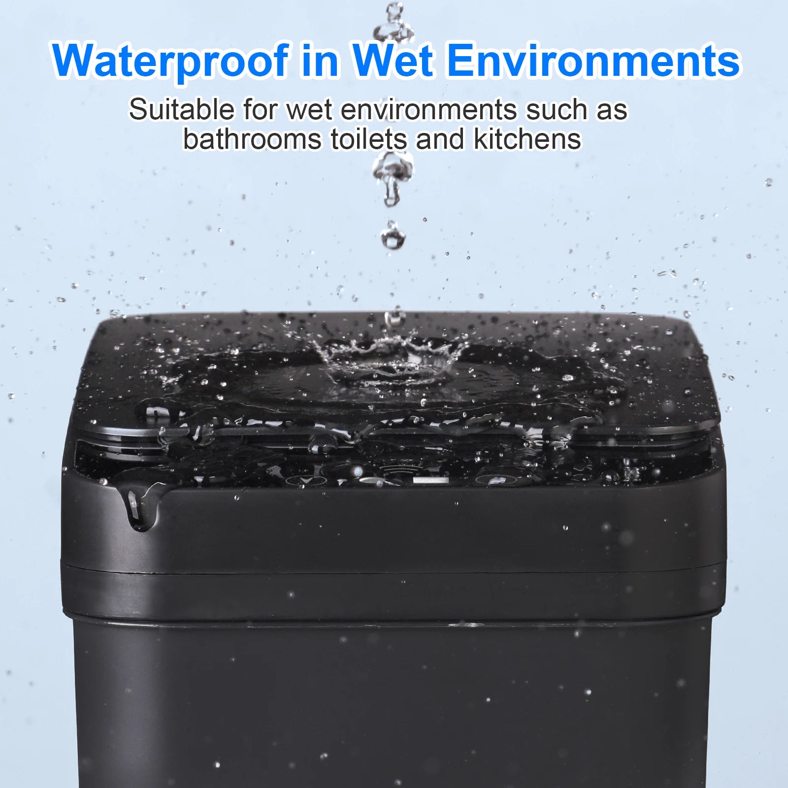 2 Pack 12L Bathroom Automatic Trash Can Touchless Motion Sensor Slim Garbage Can