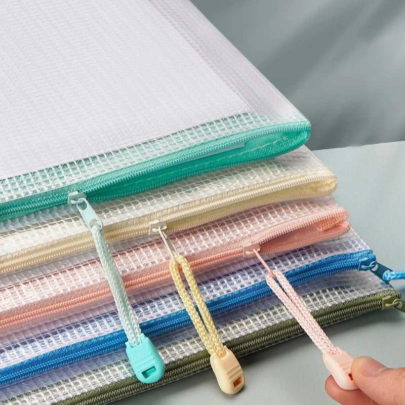 10Pcs Mesh Zipper Pouch