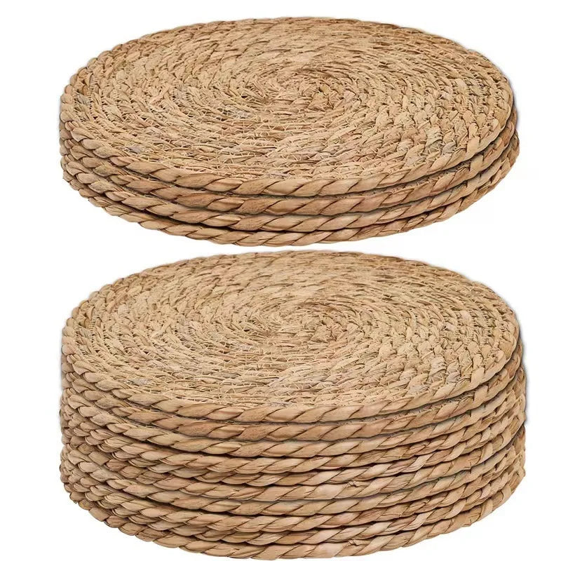 Natural Rattan Round Pot Mats – Handwoven Heat Insulation