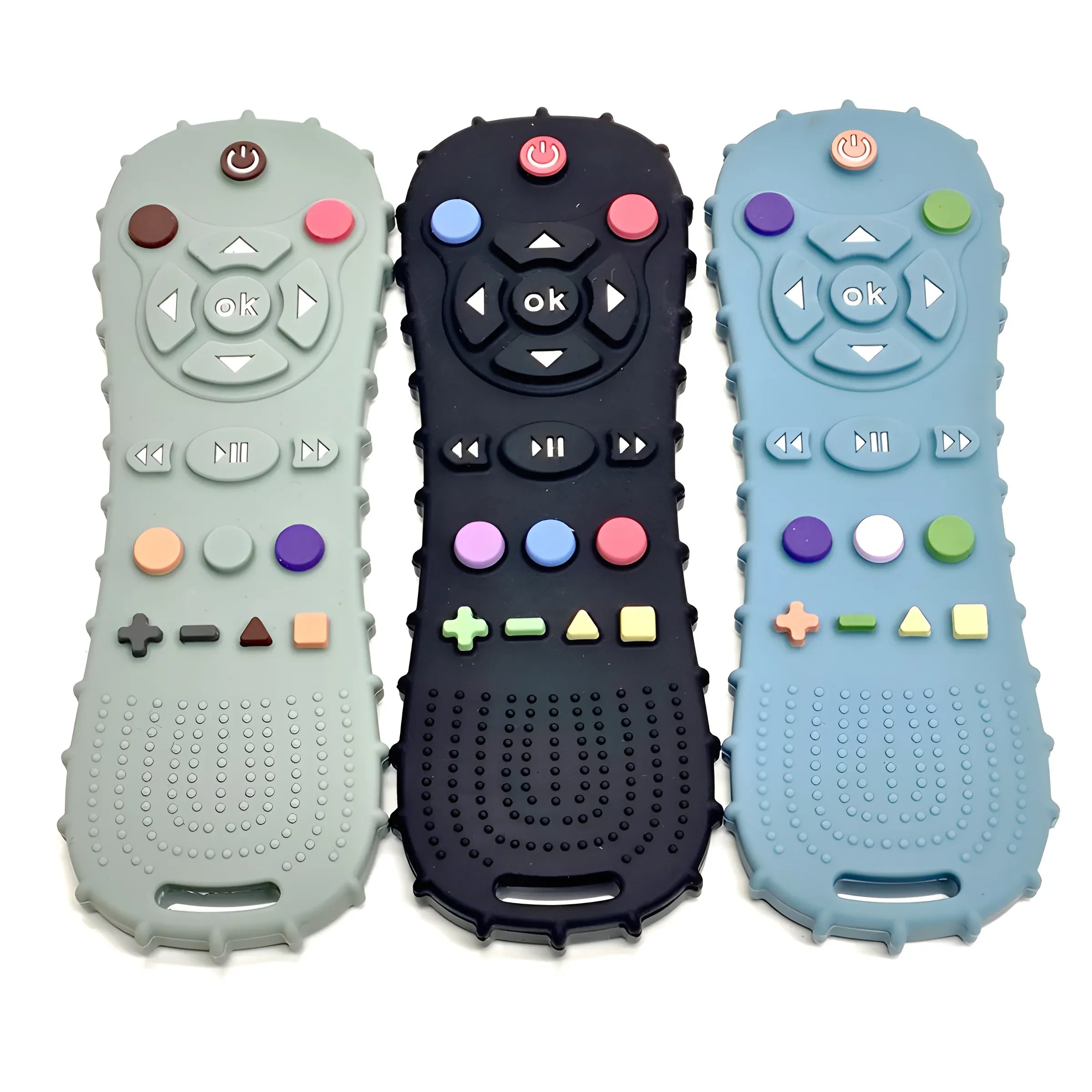 1/3PCS Baby Remote Control Silicone Teether