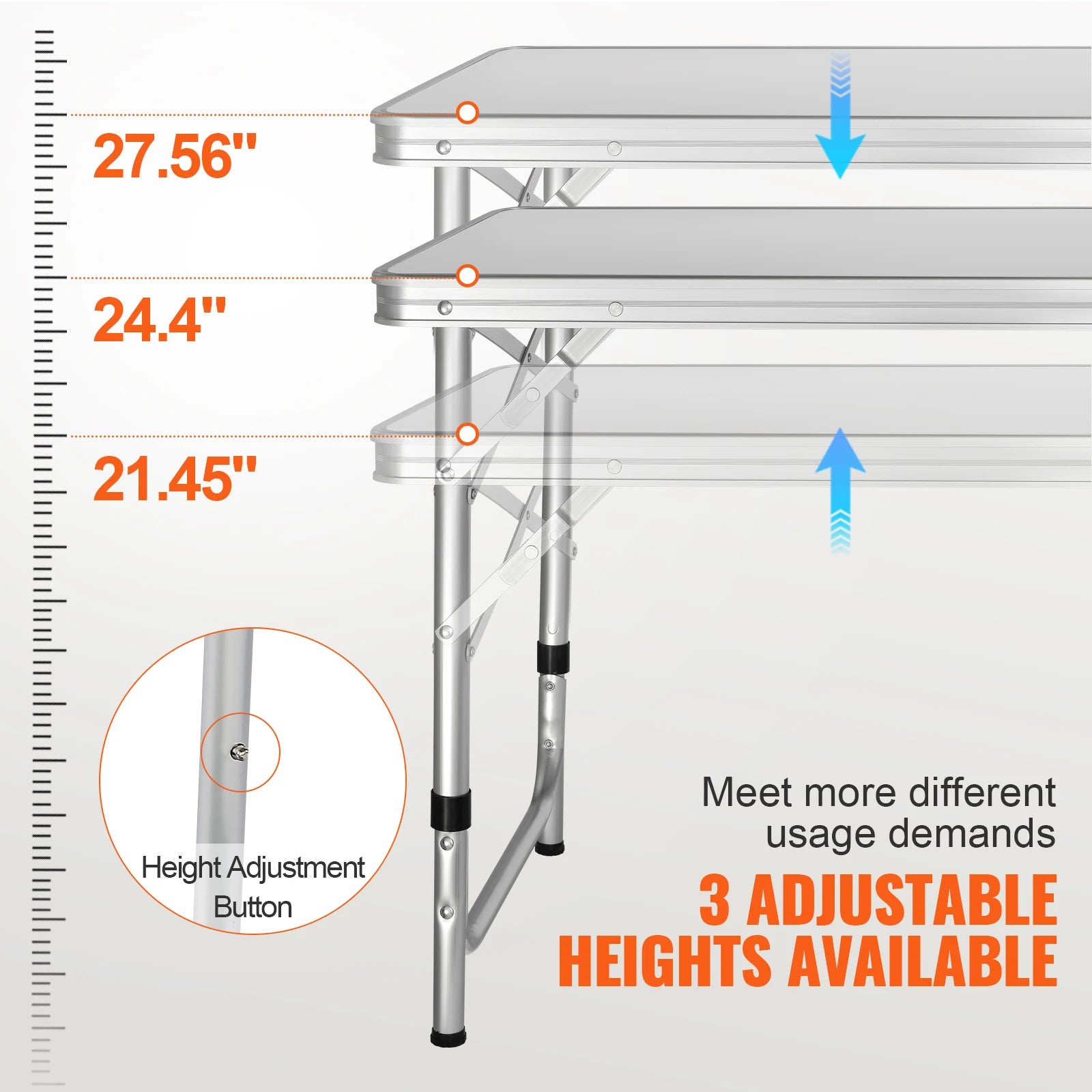 SucceBuy Camping Kitchen Table – Folding, Portable for BBQ & RV