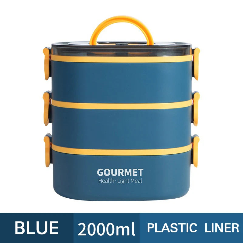 3‑Layer Bento Box Lunch Container – Stackable & Leak‑Proof