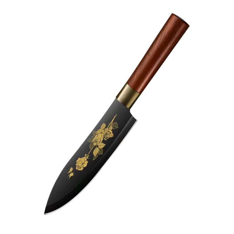 Deluxe Gold Titanium Plated Kitchen Knives