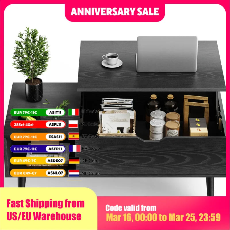 JHK Lift Top Coffee Tables