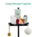 Corner Shower Caddy with Tension Pole 4-Tier Adjustable Shelves