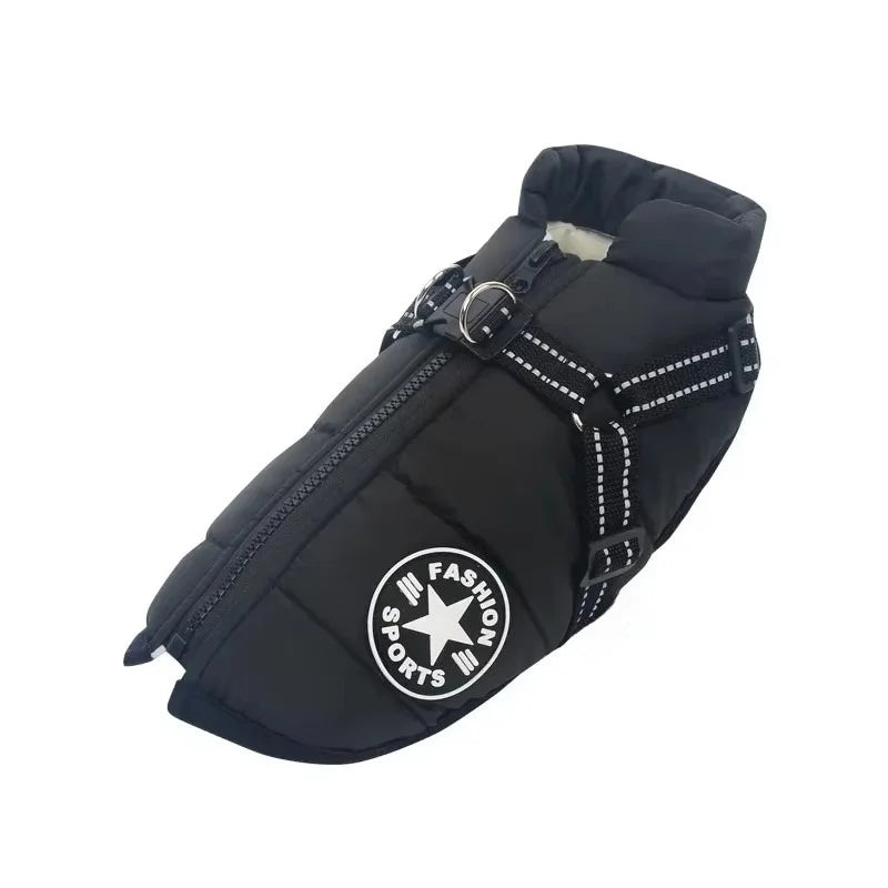Large Pet Dog Jacket With Harness