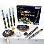 12-Pack (Gold, Silver, Black, White) Acrylic Paint Markers