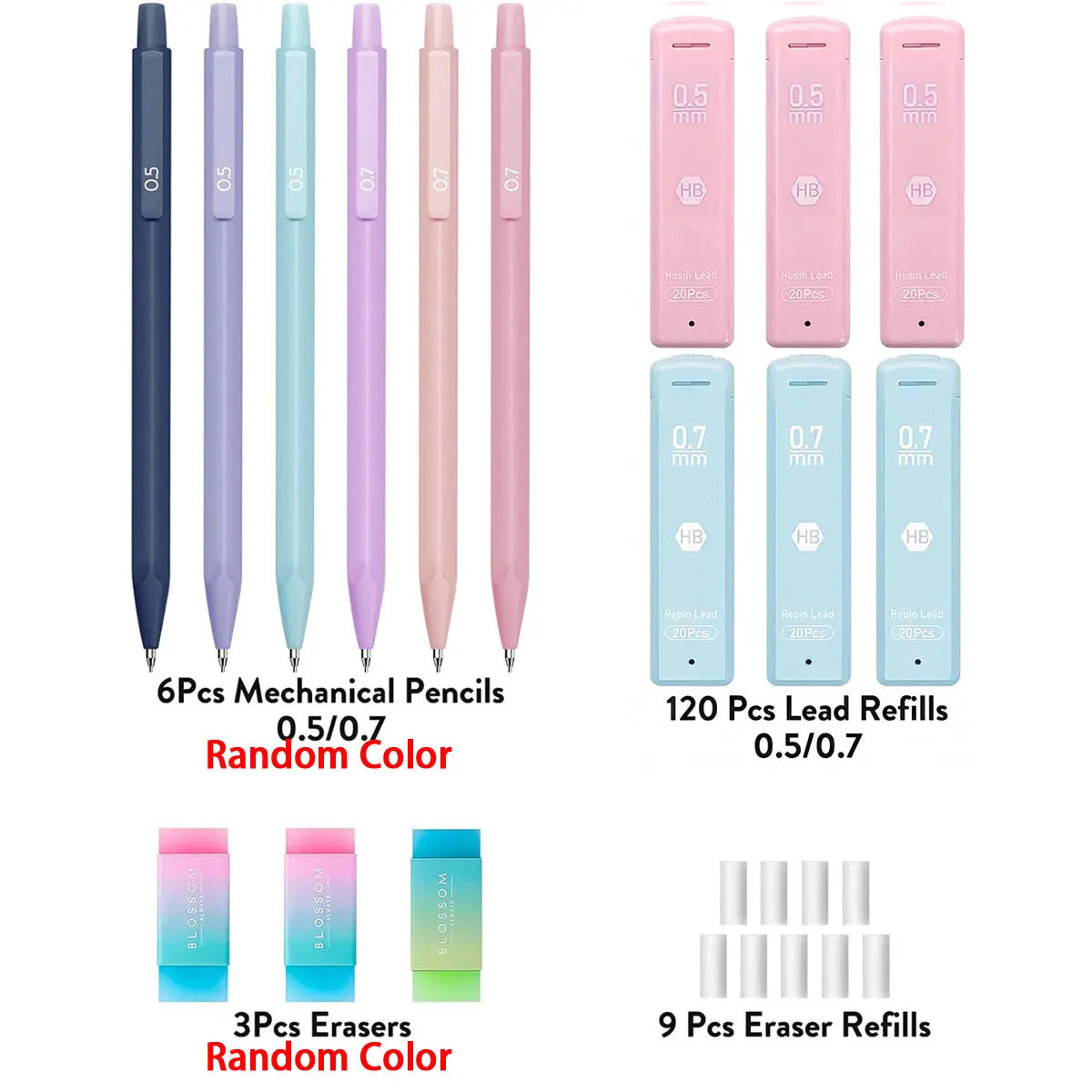 Pastel Mechanical Pencil - Set of 6