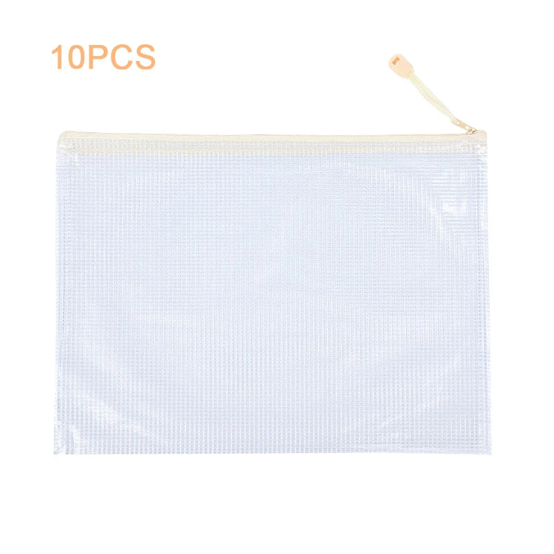 10Pcs Mesh Zipper Pouch