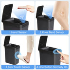 2 Pack 12L Bathroom Automatic Trash Can Touchless Motion Sensor Slim Garbage Can