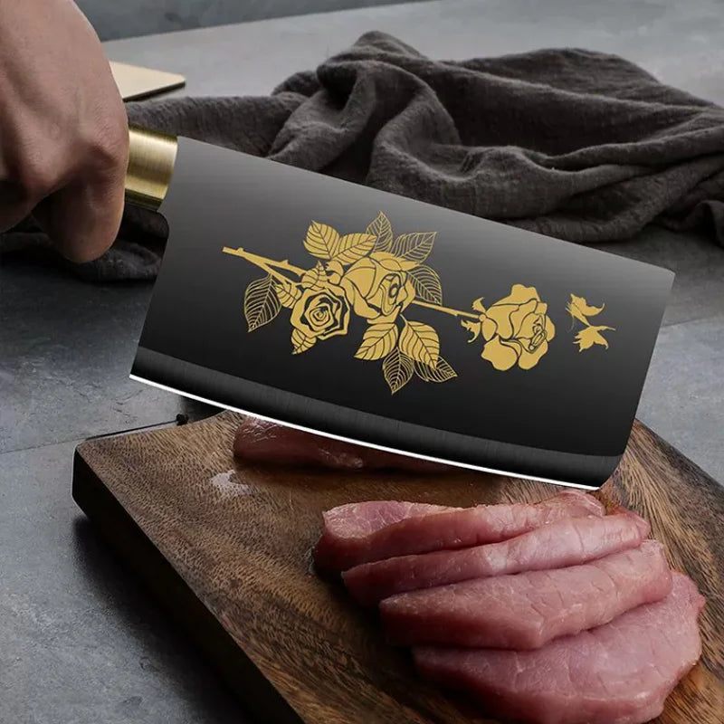 Deluxe Gold Titanium Plated Kitchen Knives
