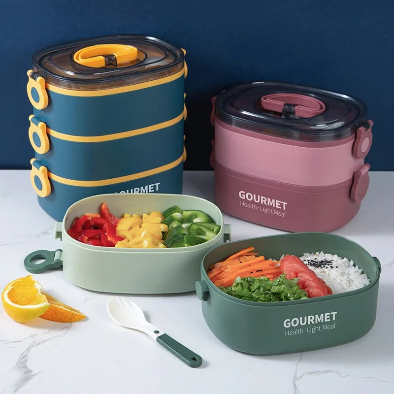 3‑Layer Bento Box Lunch Container – Stackable & Leak‑Proof