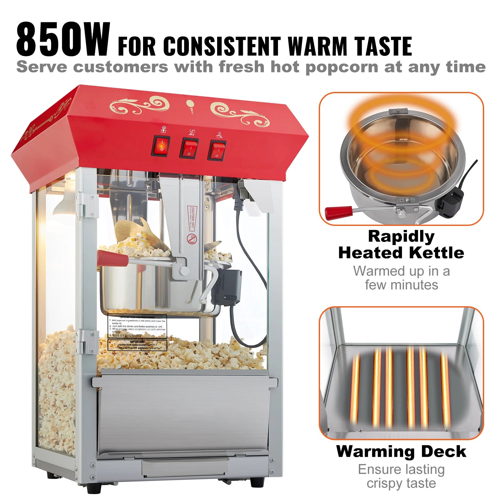 SucceBuy Electric Popcorn Maker