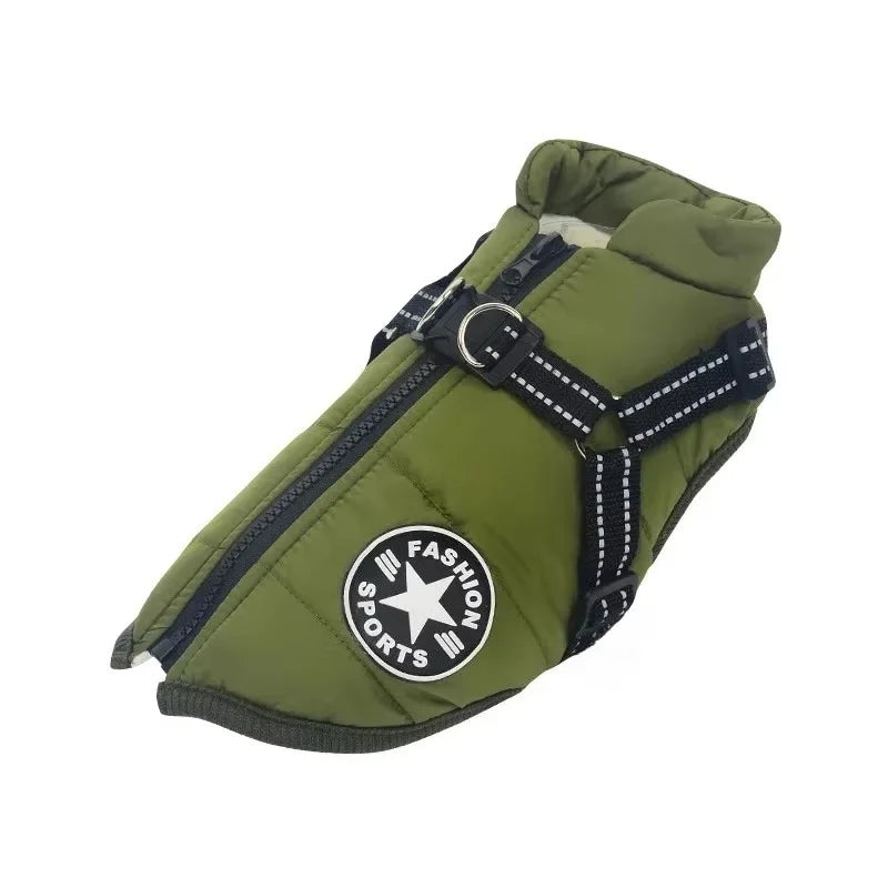 Large Pet Dog Jacket With Harness