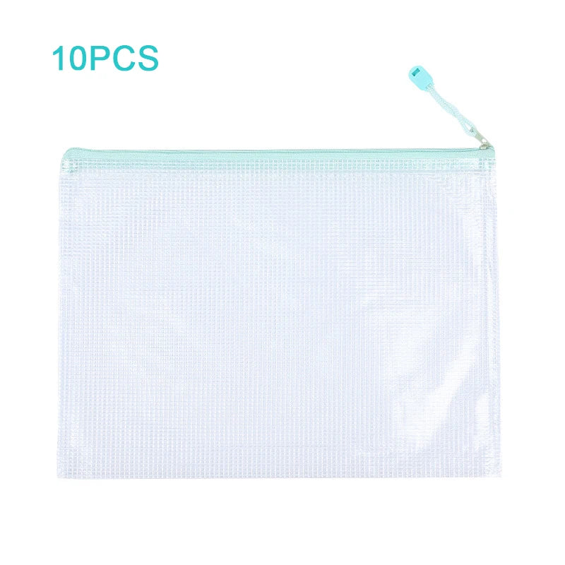 10Pcs Mesh Zipper Pouch