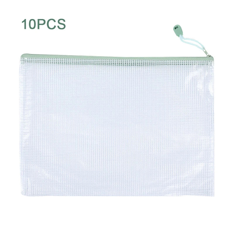 10Pcs Mesh Zipper Pouch