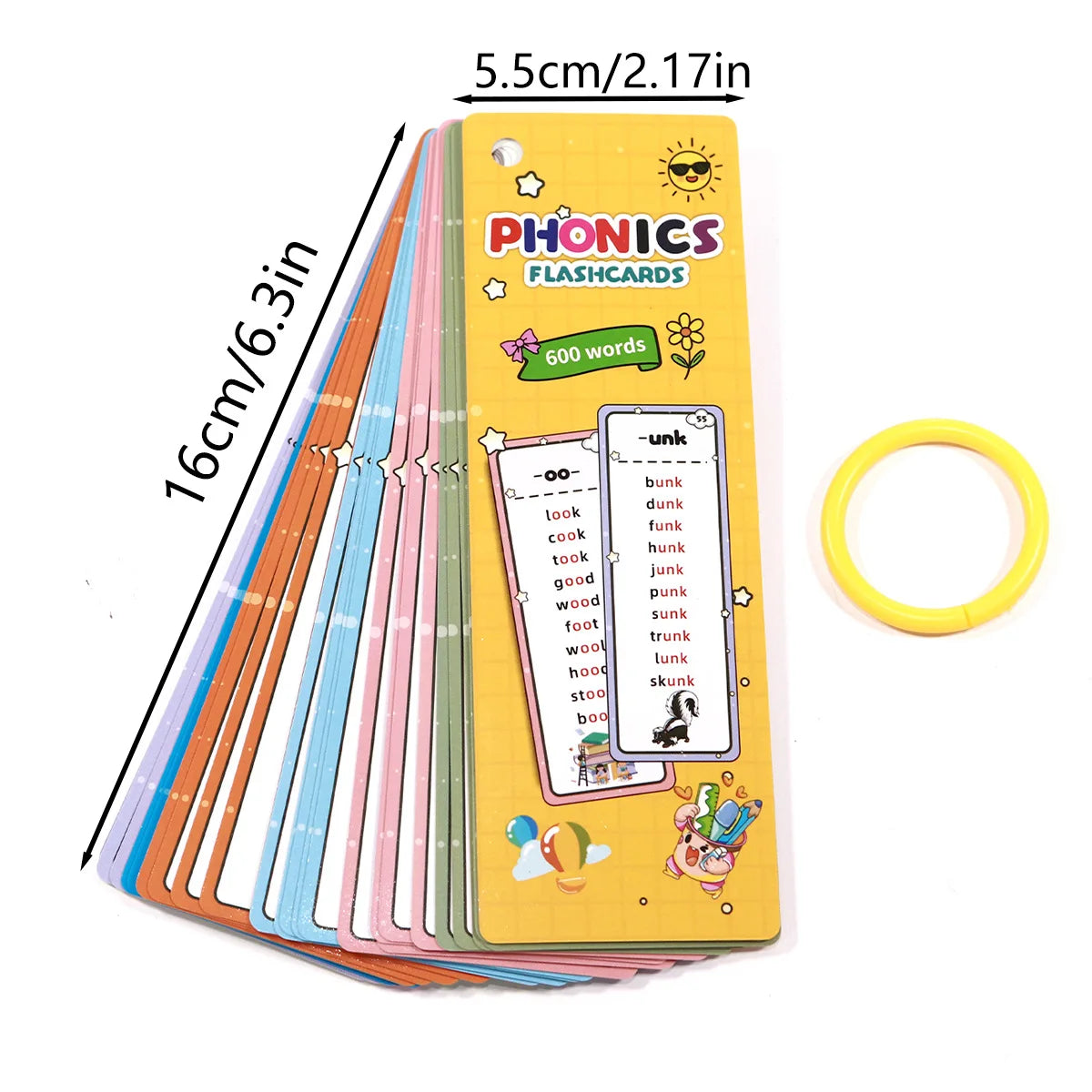 31 Sheet Flash Card Set w/600 Words or Natural Phonics