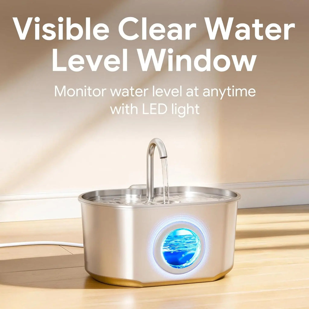 Stainless Steel Cat Water Fountain Stainless Steel: 73oz/2.2L
