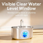 Stainless Steel Cat Water Fountain Stainless Steel: 73oz/2.2L