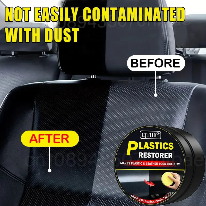 Back‑to‑Black Car Plastic & Leather Restorer – Gloss Finish