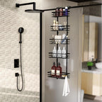 Over the Door Pantry Organizer Multi-Layer Storage Shelves Metal Hanging Spice Rack for Kitchen & Bathroom Door