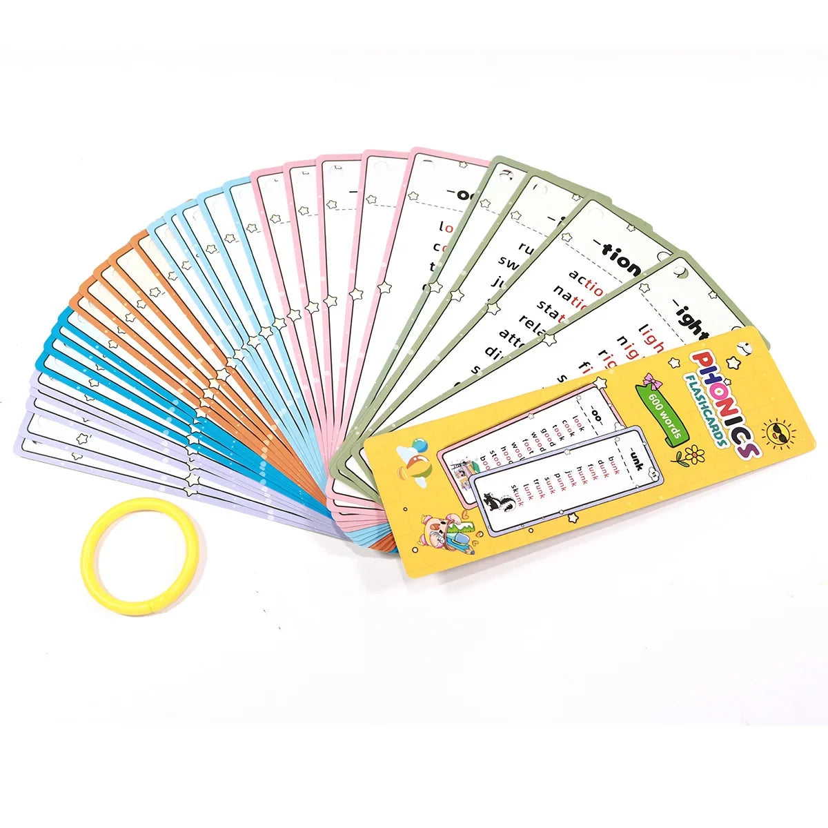 31 Sheet Flash Card Set w/600 Words or Natural Phonics
