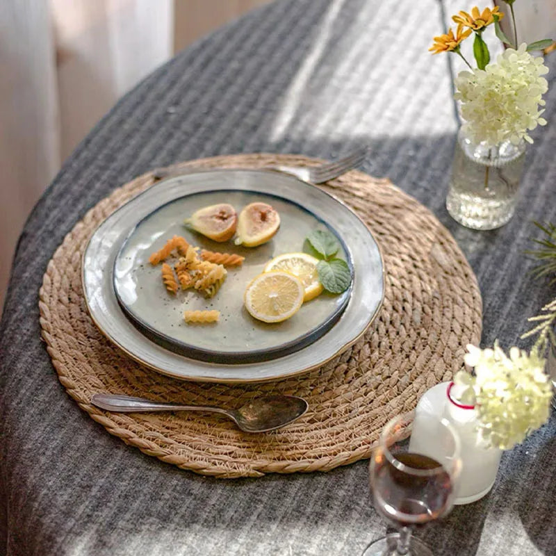 Natural Rattan Round Pot Mats – Handwoven Heat Insulation