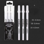 3PCS White Gelly Roll Gel Pens