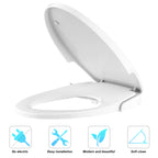 Bidet Toilet Seat, Premium Non-Electric Round Bidet Toilet Seats with Dual Nozzle