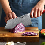 YIZEMA 7" Cleaver Knife Japanese Damascus Steel