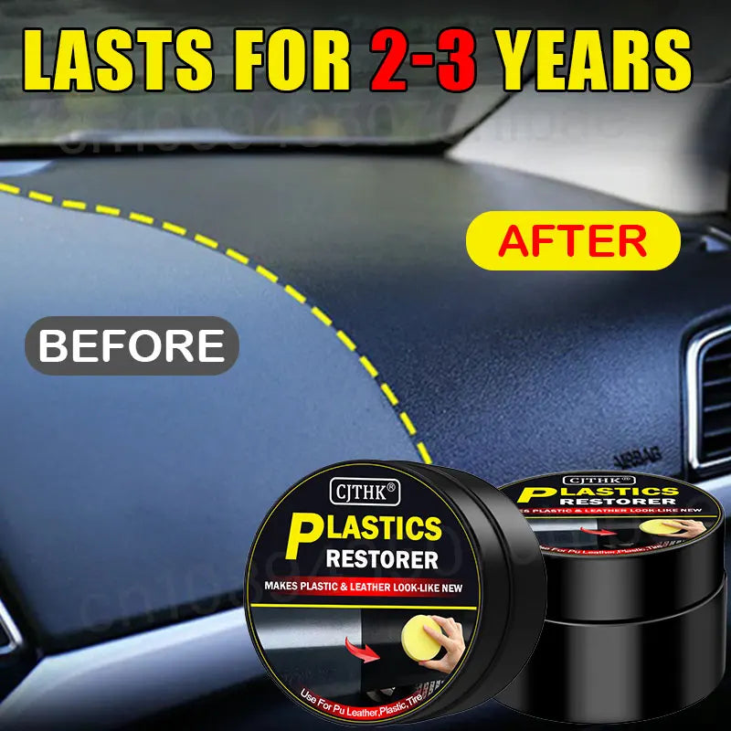 Back‑to‑Black Car Plastic & Leather Restorer – Gloss Finish