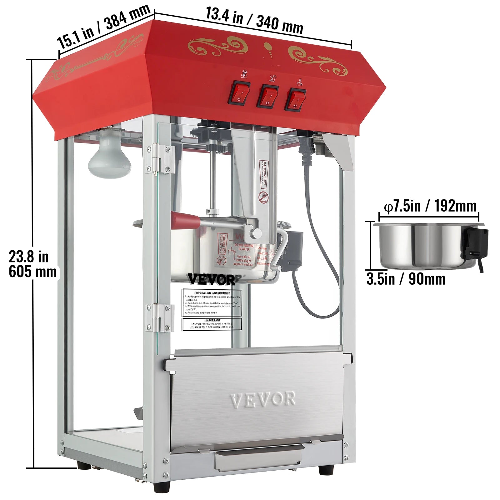 SucceBuy Electric Popcorn Maker