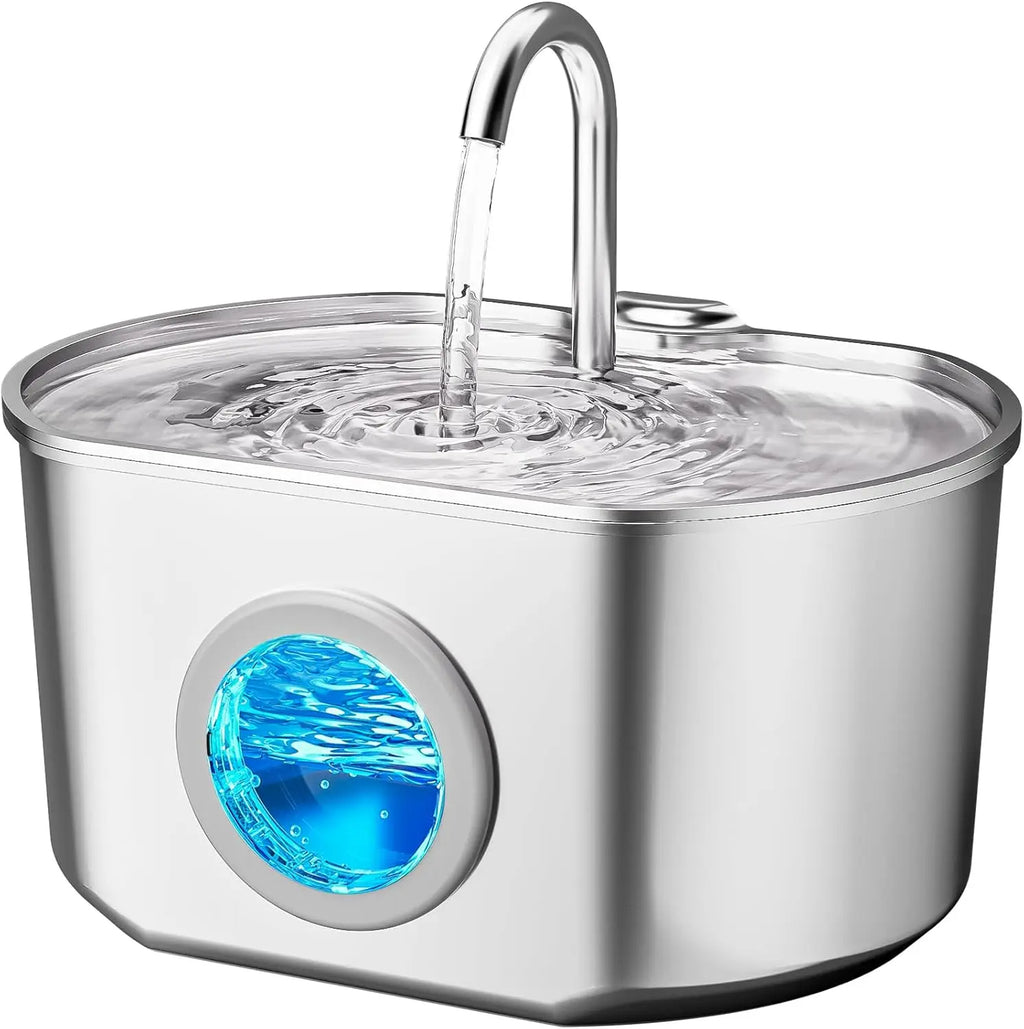 Stainless Steel Cat Water Fountain Stainless Steel: 73oz/2.2L