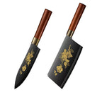Deluxe Gold Titanium Plated Kitchen Knives